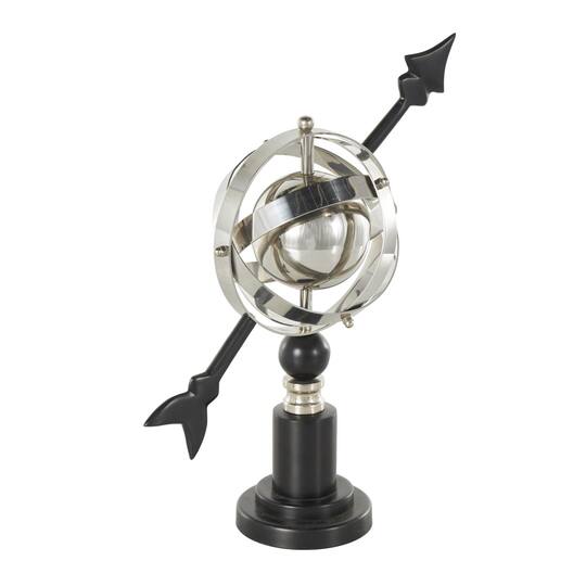 Black Stainless Steel Metal Armillary Globe